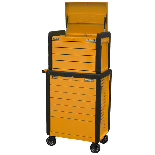 Sealey APPDSTACKO Topchest & Rollcab Combination 11 Drawer Push-To-Open Orange