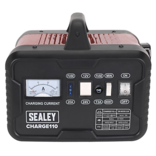 Sealey CHARGE110 Battery Charger 14Amp 12V/24V 230V