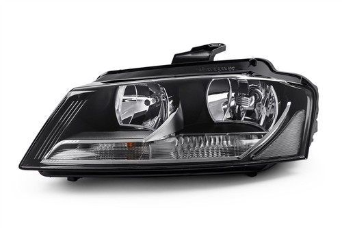 Headlight left black Hella Audi A3 08-12