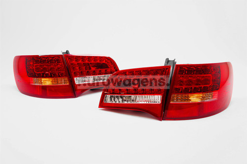 Rear lights set red clear LED Audi A6 04-08 Estate