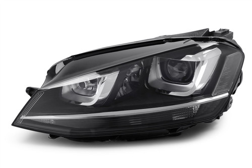 Headlight left black bi xenon LED DRL VW Golf MK7 12-16