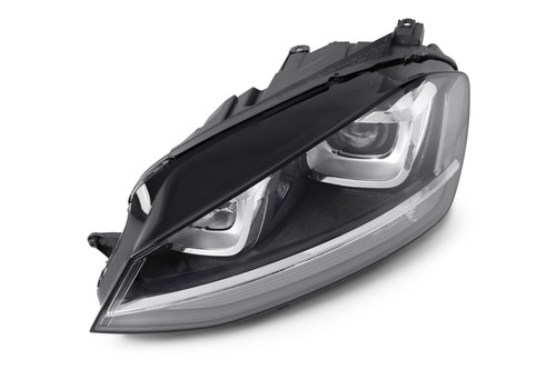 Headlight left black bi xenon LED DRL VW Golf MK7 12-16
