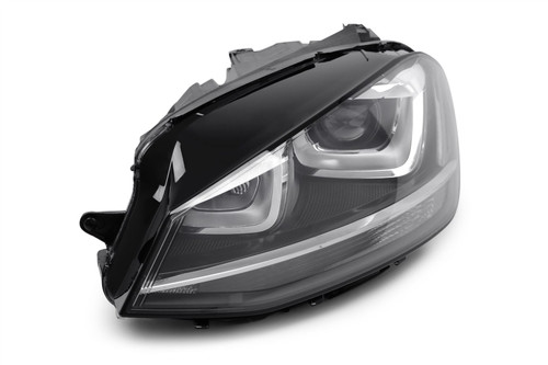 Headlight left black bi xenon LED DRL VW Golf MK7 12-16