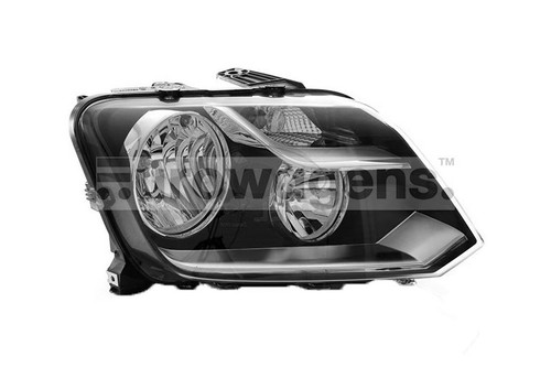 Headlight right black VW Amarok 13-