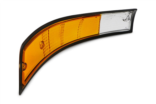 Front indicator lens left orange black rim Porsche 911 67-74