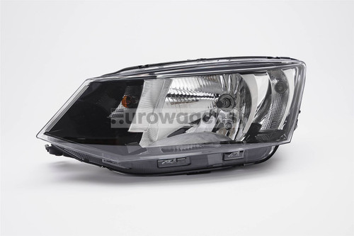 Headlight left black Skoda Fabia 15-17