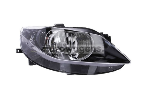 Headlight right black Seat Ibiza 08-11