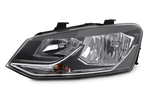 Headlight left black VW Polo 6R 14-17