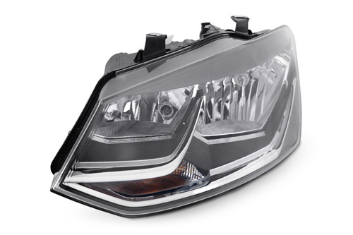 Headlight left black VW Polo 6R 14-17