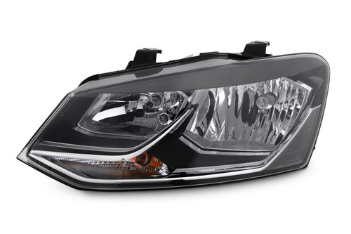 Headlight left black VW Polo 6R 14-17