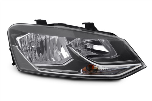 Headlight right black VW Polo 6R 14-17