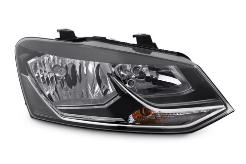 Headlight right black VW Polo 6R 14-17