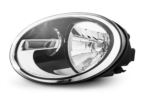 Headlight left black VW Beetle 11-18