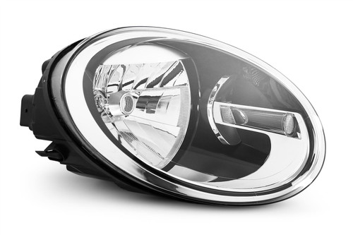 Headlight right black VW Beetle 11-18
