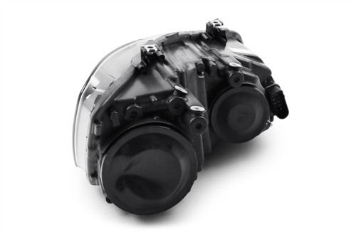 Headlight left black twin reflector VW Polo 09-13 Hella