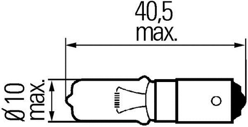 H21W x1 brake indicator rear fog light bulb Hella