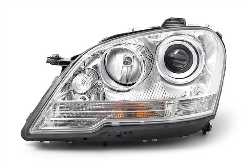 Headlight left projector chrome Mercedes Benz M Class W164 08-11