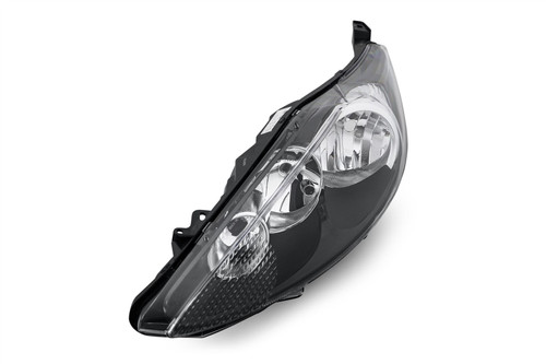 Headlight left black Ford Fiesta MK6 08-12 Hella