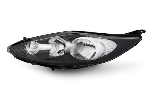 Headlight left black Ford Fiesta MK6 08-12 Hella