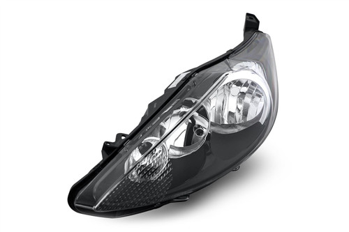 Headlight left black Ford Fiesta MK6 08-12 Hella