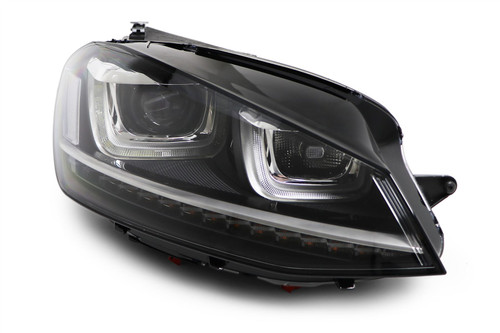 Headlight right black bi xenon adaptive LED DRL AFS VW Golf R MK7 14-17