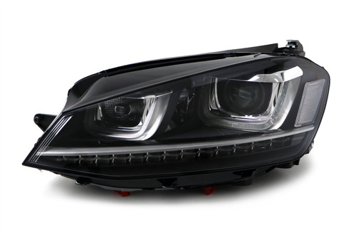 Headlight left black bi xenon adaptive LED DRL AFS VW Golf R MK7 14-17
