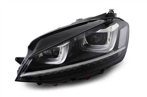 Headlight left black bi xenon adaptive LED DRL AFS VW Golf R MK7 14-17