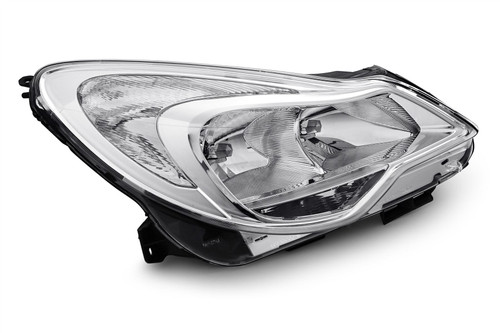 Headlight right chrome Vauxhall Corsa D 11-14