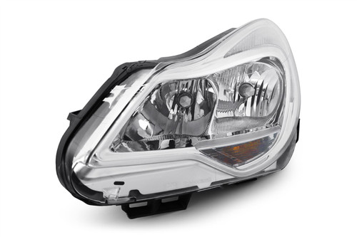 Headlight left chrome Vauxhall Corsa D 11-14