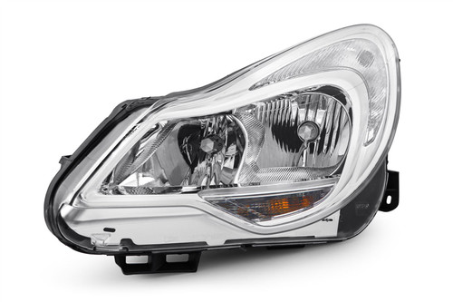 Headlight left chrome Vauxhall Corsa D 11-14