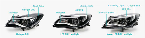 Headlight right LED DRL Vauxhall Insignia 13-16