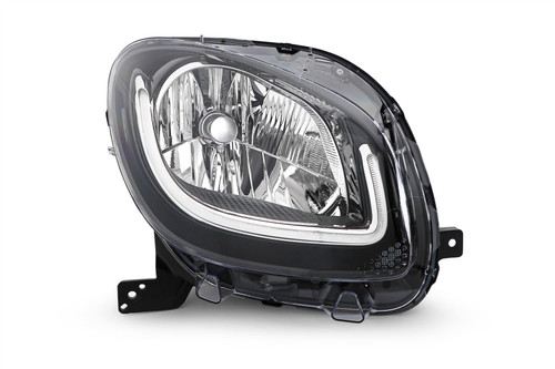 Headlight right black LED DRL Smart ForTwo Highline15-17