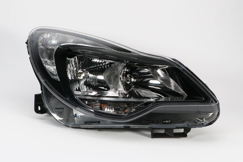 Headlight right black Vauxhall Corsa D 11-14 Valeo