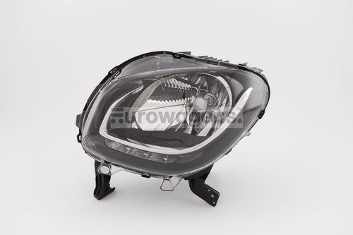 Headlight left black LED DRL Smart ForFour Highline 15-17