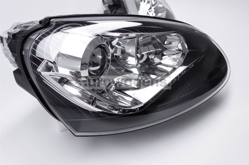 Headlights set xenon look black LED DRL VW Golf MK5 Jetta MK3