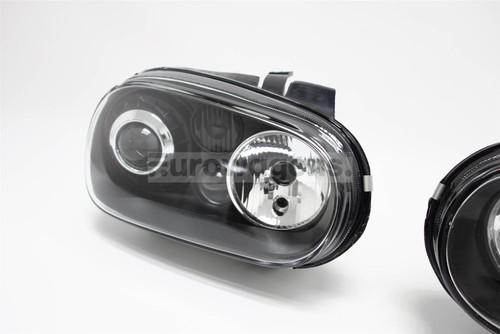 Headlights set black projector VW Golf MK4 97-04