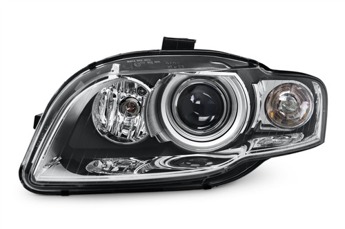 Headlight left chrome xenon with clear indicator Audi A4 B7 06-08