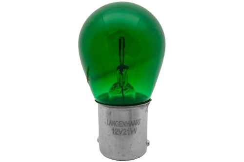 P21W Green rear light bulb BA15S