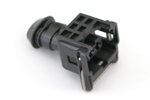 Headlight dust cap with plug