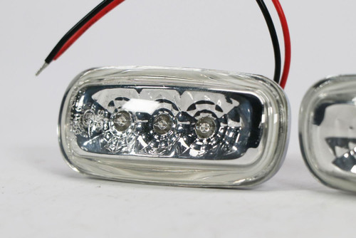 Side indicators set LED chrome Audi A8 99-02
