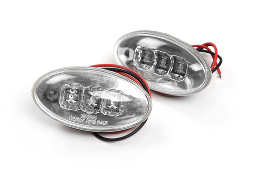 Side indicator set LED crystal clear Peugeot 407 04-11