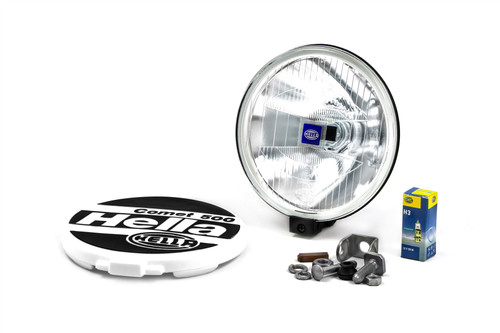 Hella Comet 500 spotlight clear with cover bulb and mounts