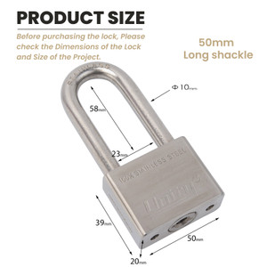 unity 100% Stainless Steel Keyed Alike Marine, Sea, Boat long shackle Lock, Weather Proof (50mm long shackle) unity 100% Stainless Steel Keyed Alike Marine, Sea, Boat long shackle Lock, Weather Proof (50mm long shackle)