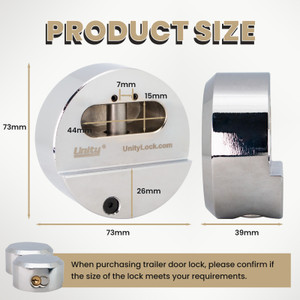 Unity Heavy Duty Hockey Puck Lock 2-7/8'', Hidden Shackle Locks for Resists Pulling & Cutting, Keyed Alike Management Lock for Container, Truck, Van