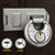 Unity Keyed Alike #304 Stainless Steel Disc Padlock, Same Key Open, for Self Storage, Farm, Truck, Trailer, Anti Cut 2-3/4"(70mm)