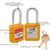 Unity Nylon safety lockout padlock with hardened steel shackle1-1/2"(40mm) , Keyed Alike - Yellow