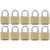 10 pcs Brass combination padlock 2"(50mm) , 4 digits School padlock (blister pack)