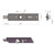 2-Bolt Cylinder Lock Latch with Padlock Hole, 100% Stainless Steel, Indoor Flat Door type，Universal Fit for Most Self-Storages (24pcs)
