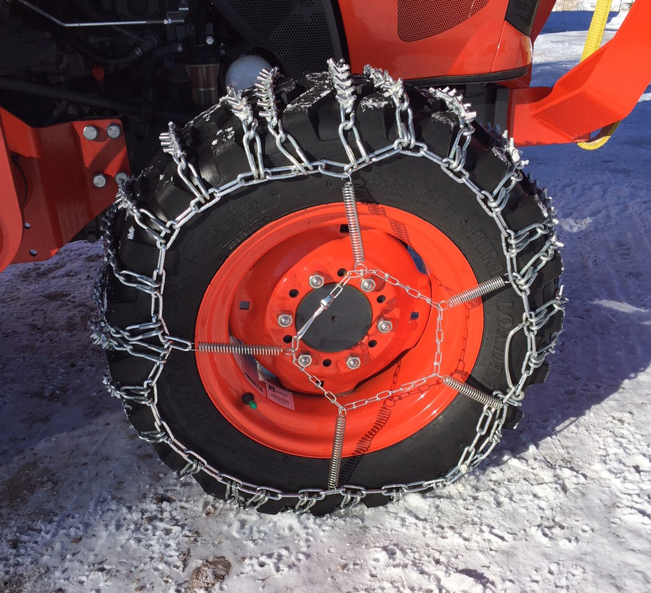 Garden Tractor and ATV Tire Chains Spring Tensioner