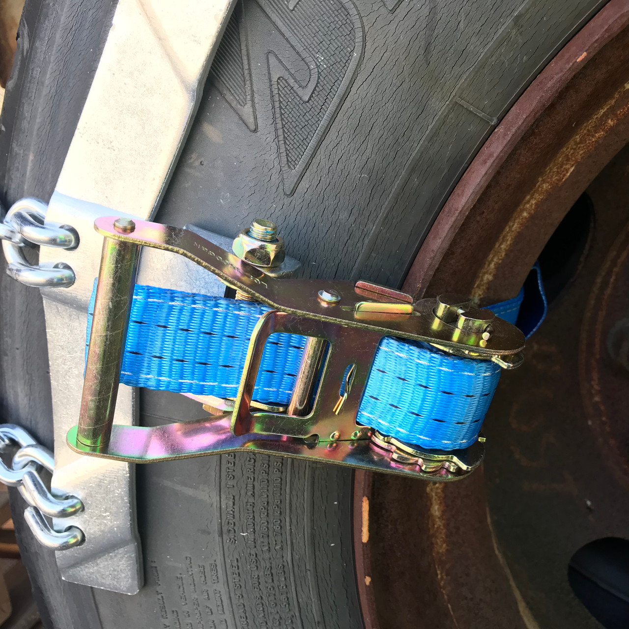 Commercial Truck (Size A) Ratchet Strap On Chain Tire Chains